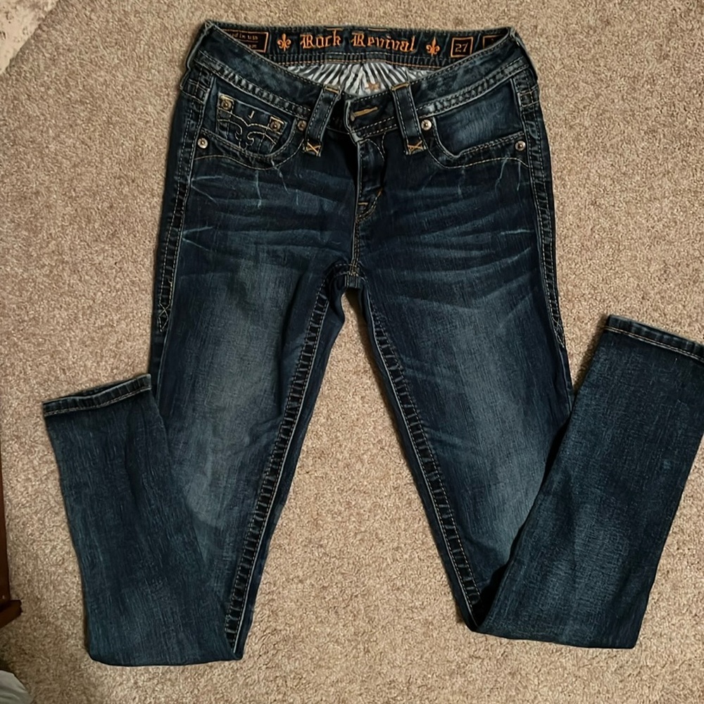 Rock Revival Anabella Skinny Jeans Size 27